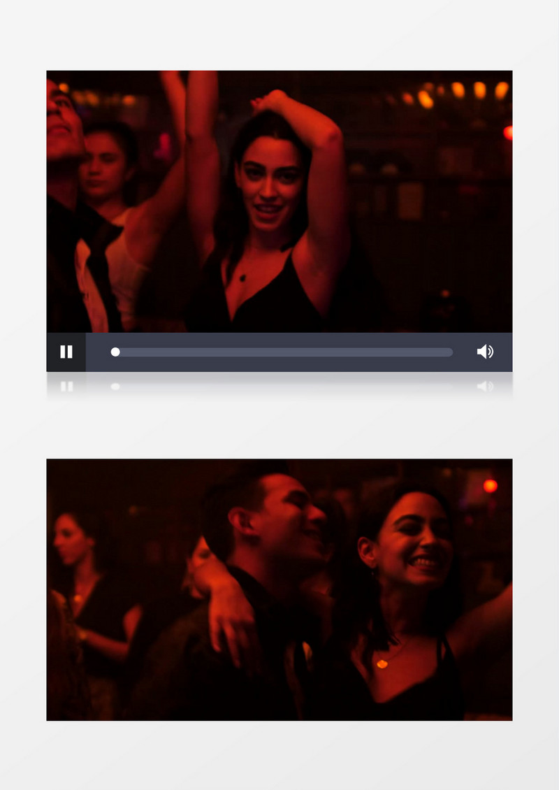 漂亮女孩和朋友在舞厅跳舞蹦迪实拍视频素材