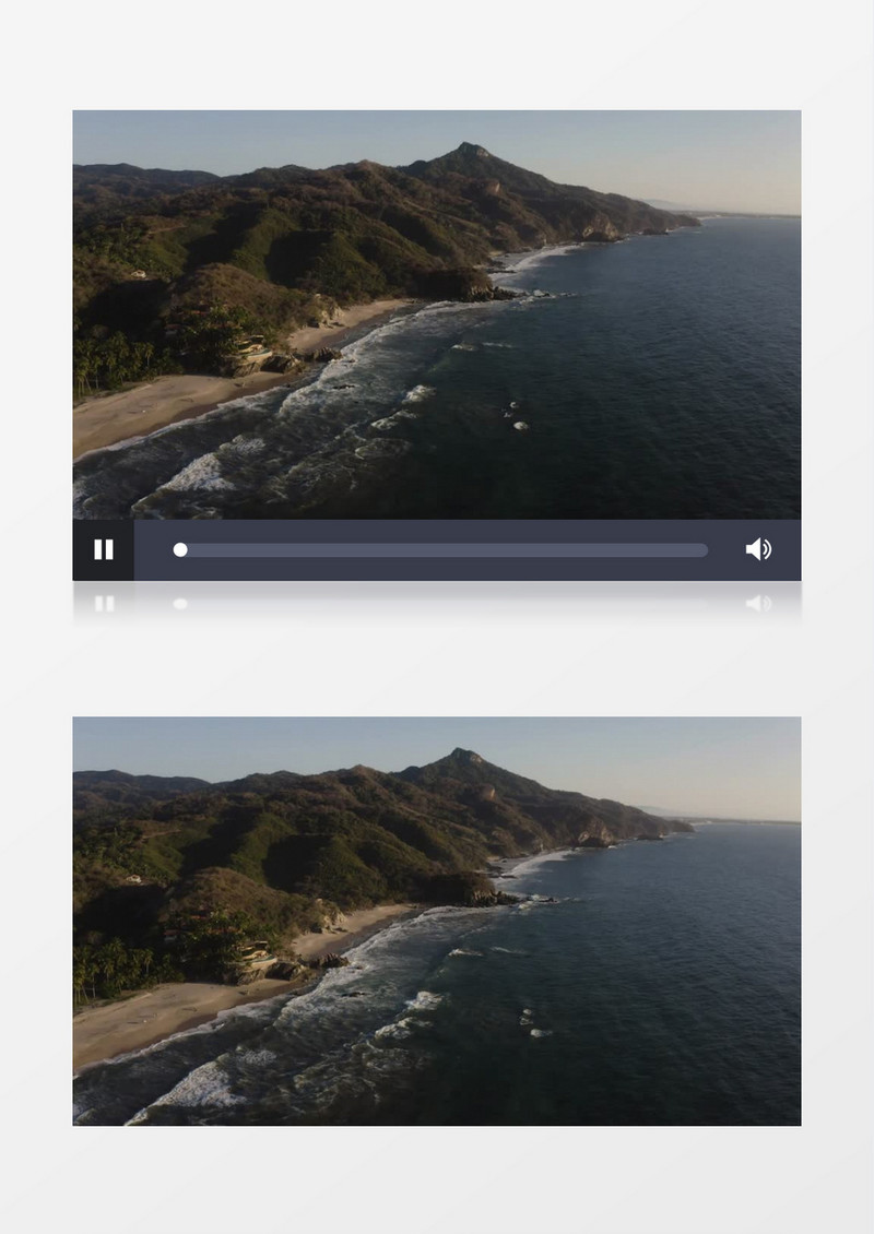 航拍海洋自然风光风景实拍视频