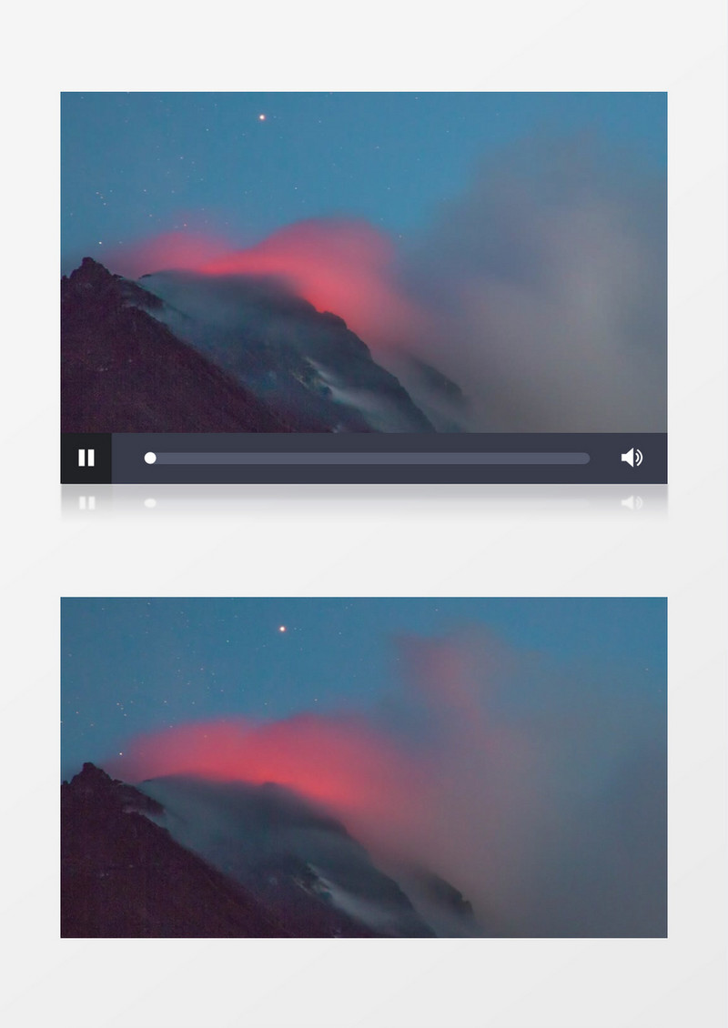 夜晚雪山出现极光延时摄影美景实拍视频