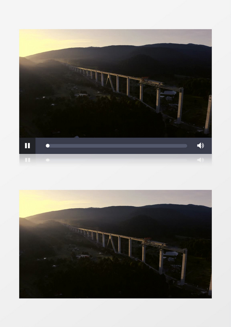 日落余晖大桥风景实拍视频