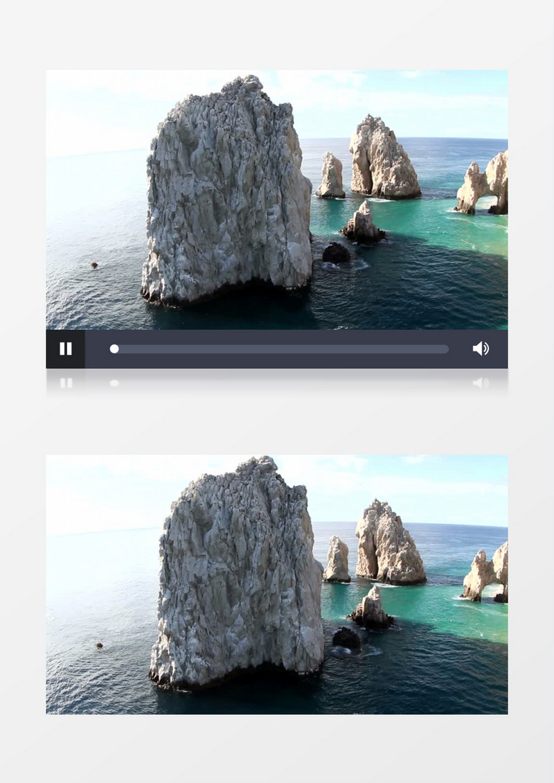 海岛巨石自然景观实拍视频