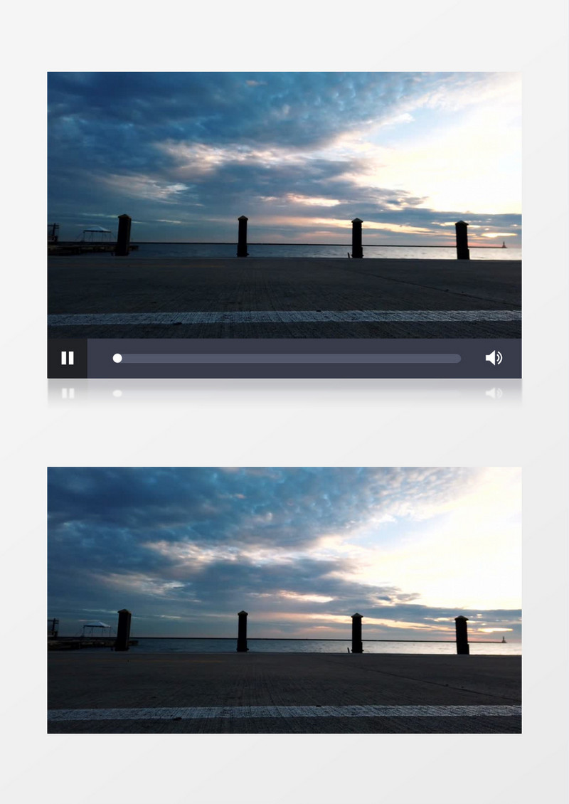 大西洋日落时分美景实拍视频
