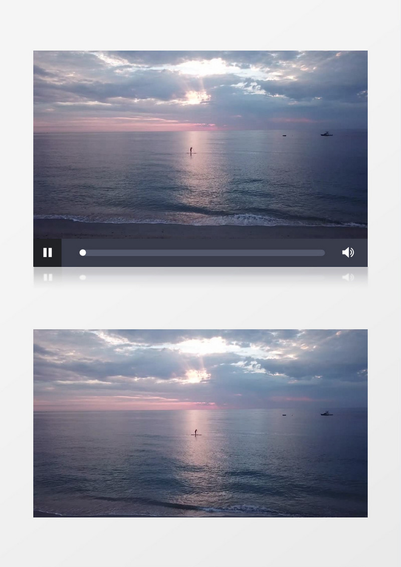 一望无际的大海太阳升起 唯美实拍视频
