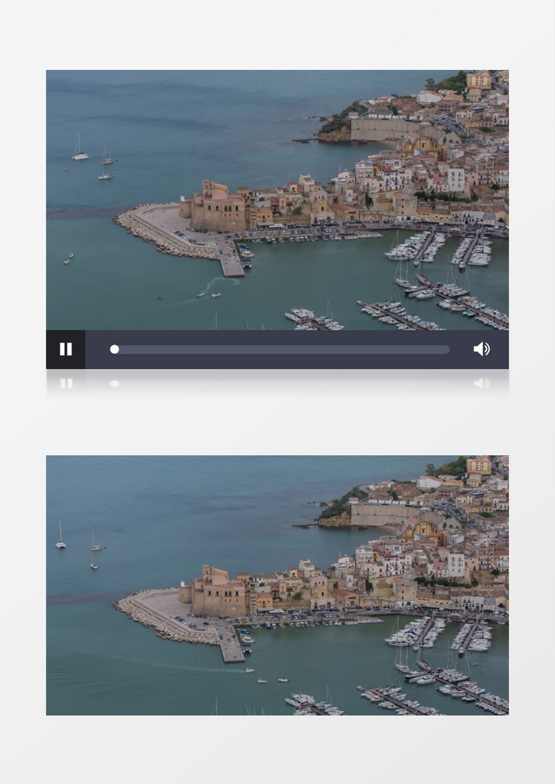 海港码头港口小镇美景实拍视频模板