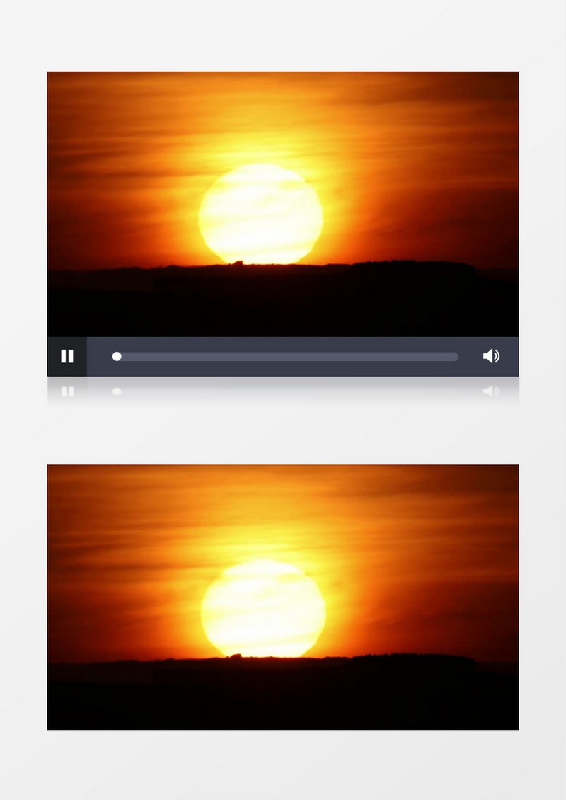 太夕阳缓缓的落入地平线美景实拍视频