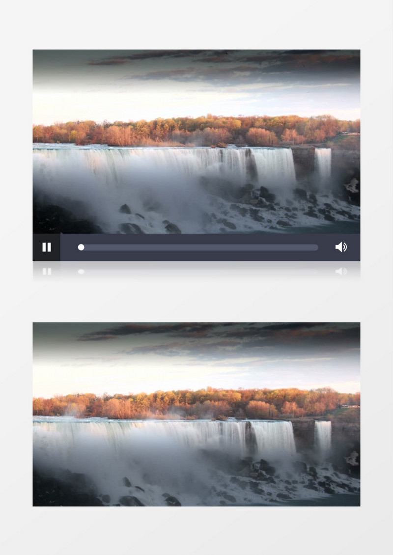 秋天大瀑布壮丽景观实拍视频