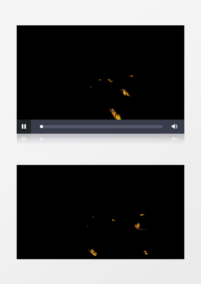 金色蝴蝶飞舞点缀后期视频素材