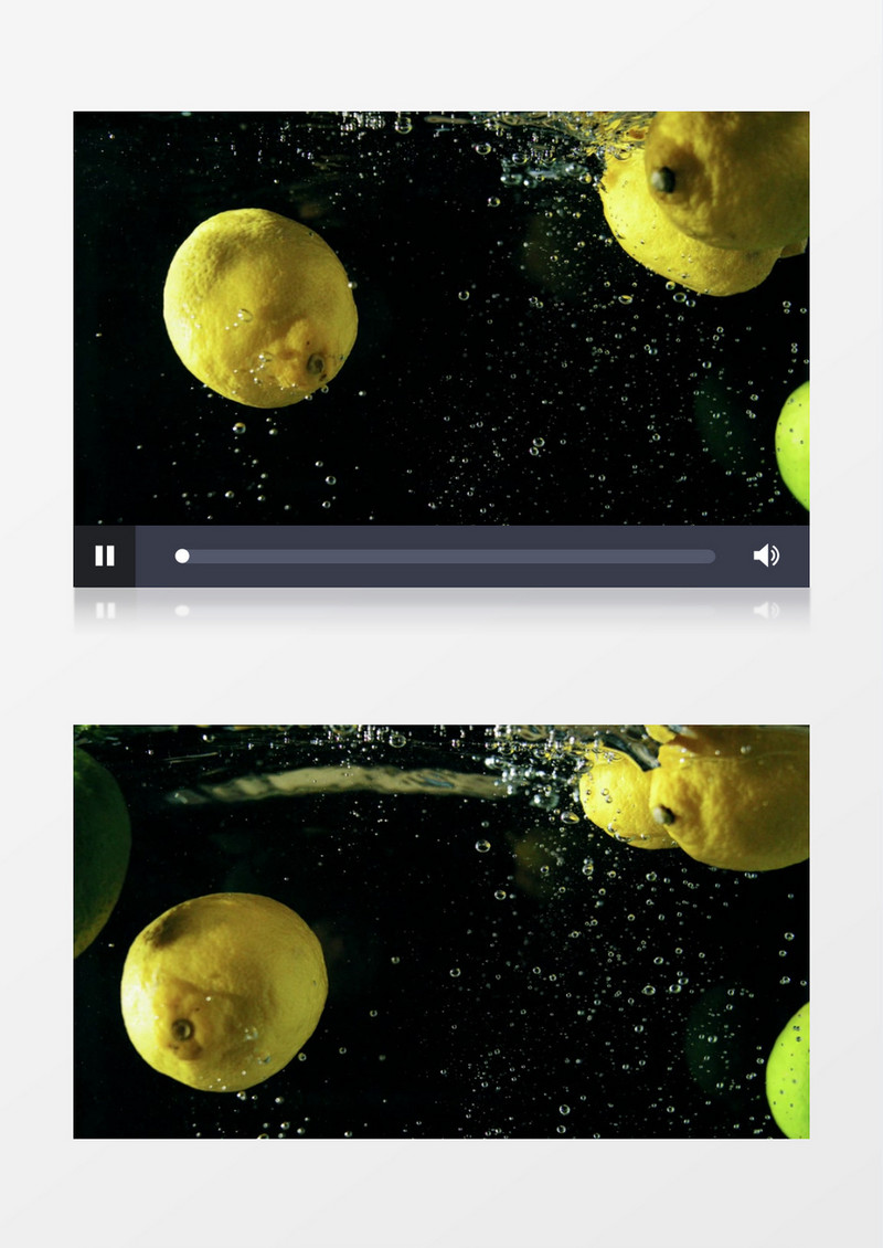 在水中拍摄的柠檬实拍视频素材