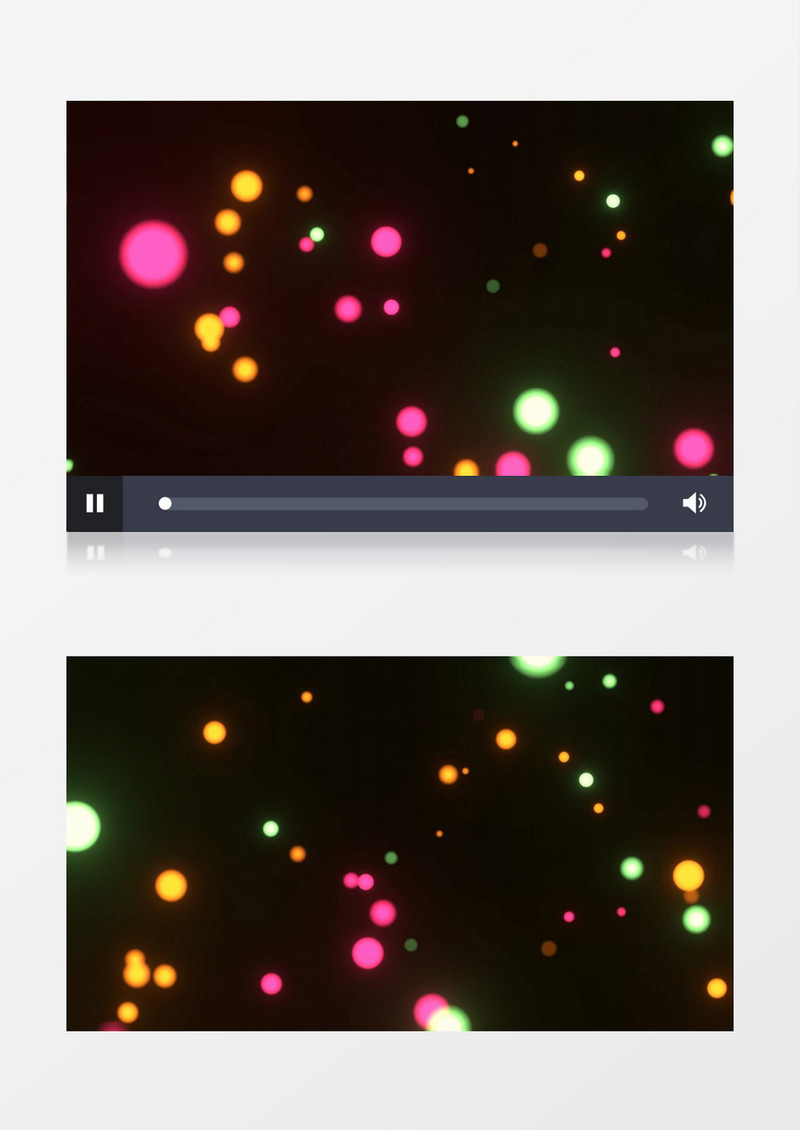 向上漂浮的多彩圆形粒子视频素材