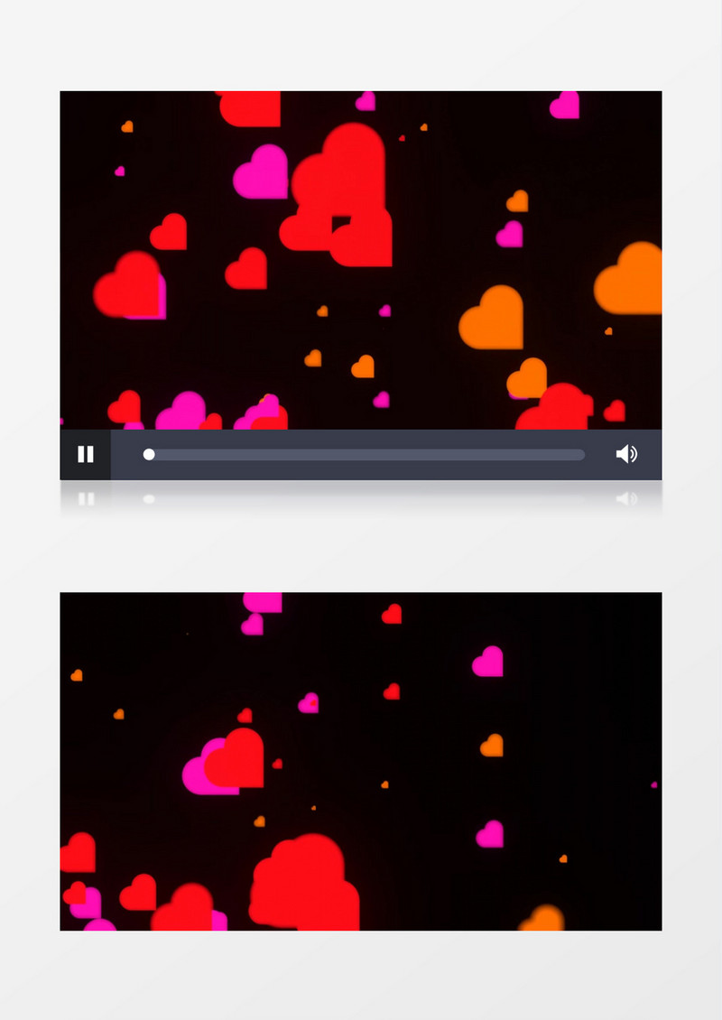 多彩的心型粒子飘动视频素材