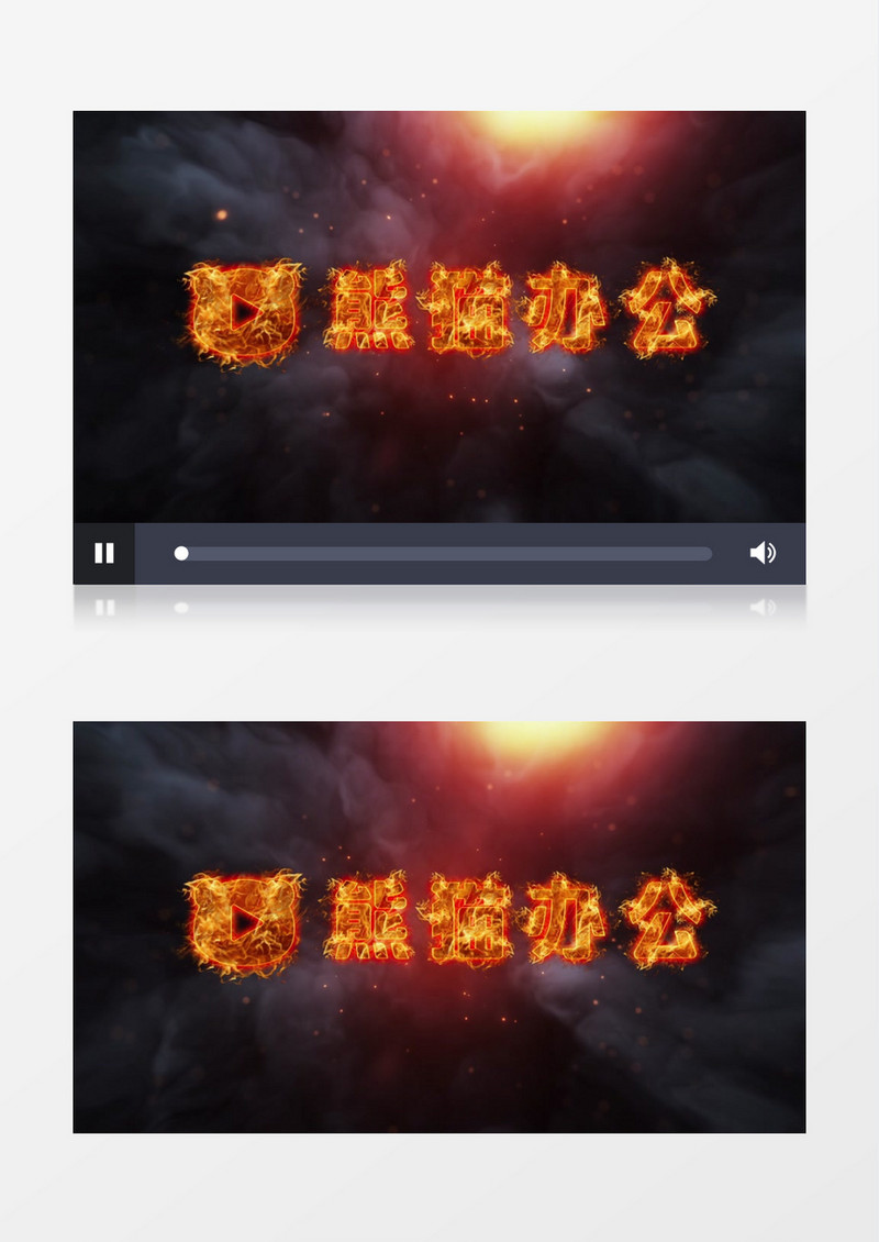 粒子火环标志动画edius视频模板