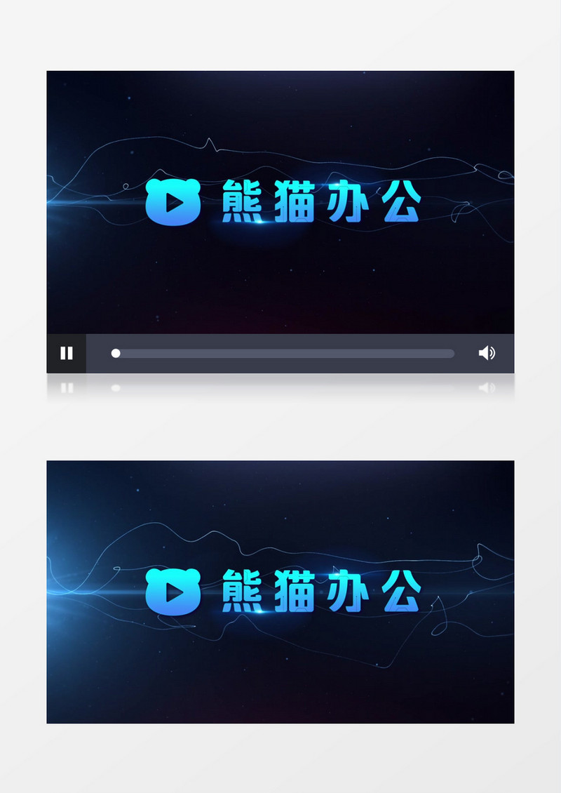 蓝色大气漂亮粒子动画logo文字展示edius视频模板