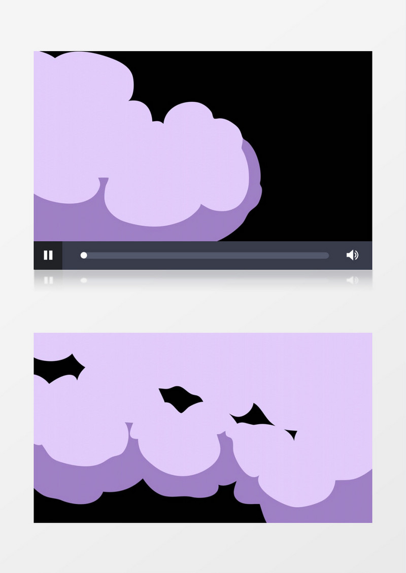 流体卡通紫色烟雾后期动画素材