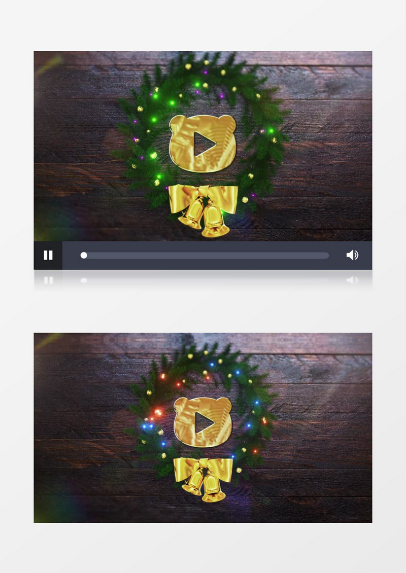 圣诞节创意清新logo片头展示pr视频模板