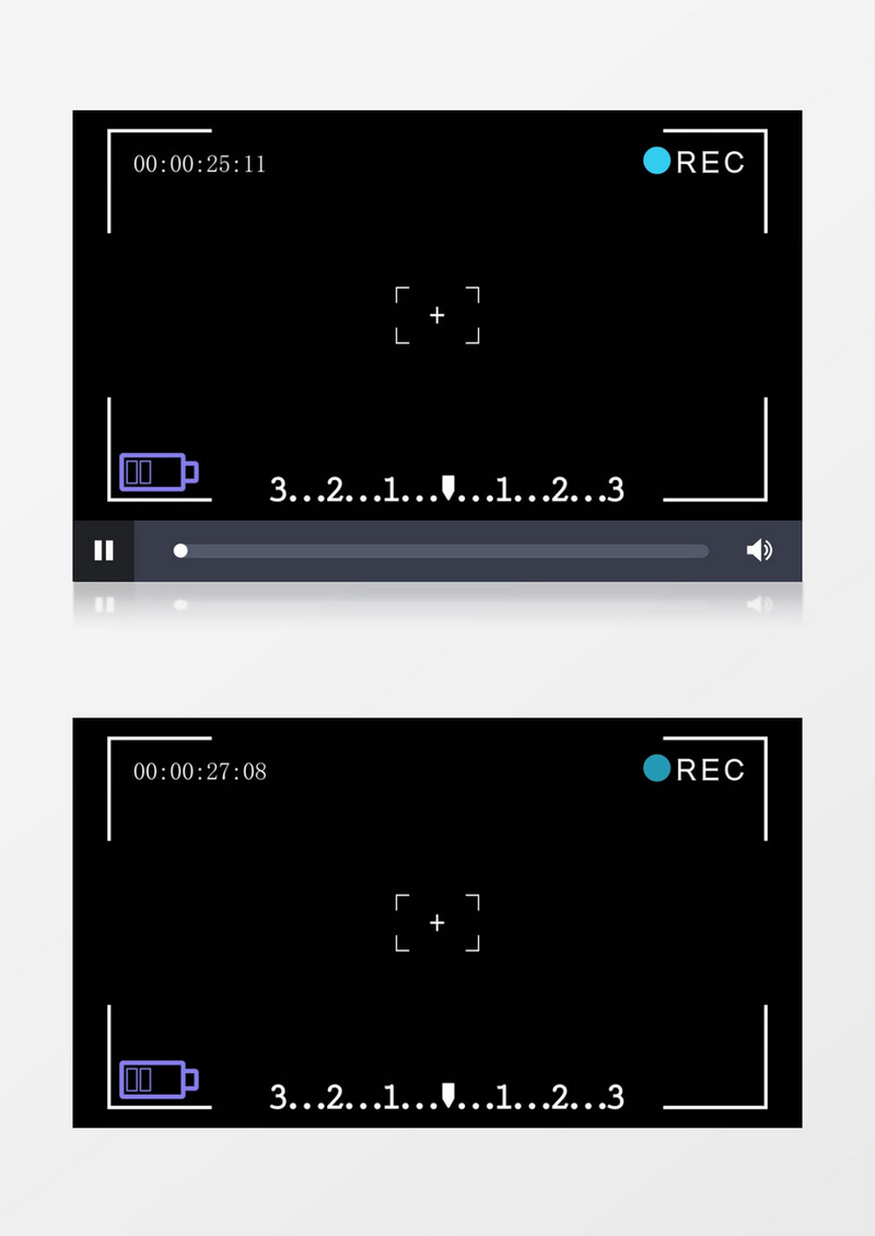 摄像机录像时屏幕元素展示AE模板