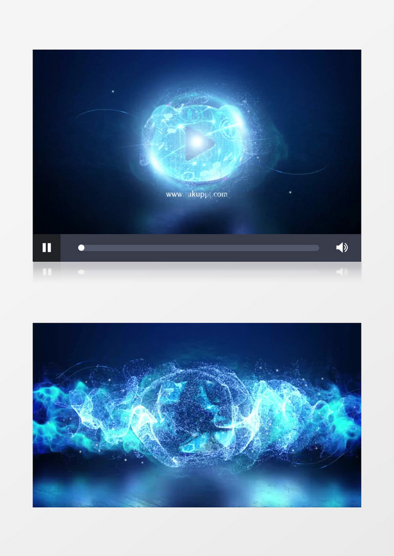 魔法粒子碰撞logo片头PR视频模板