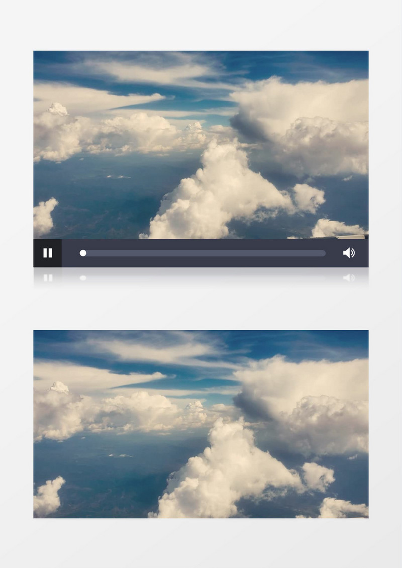 高空蓝天白云云层层实拍视频素材
