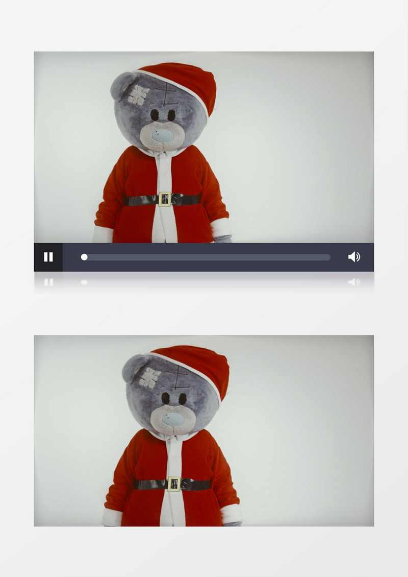 行走的圣诞小熊实拍视频素材