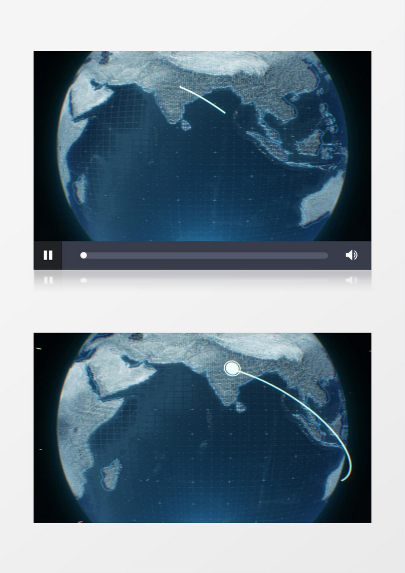 科技地球旋转大气背景视频