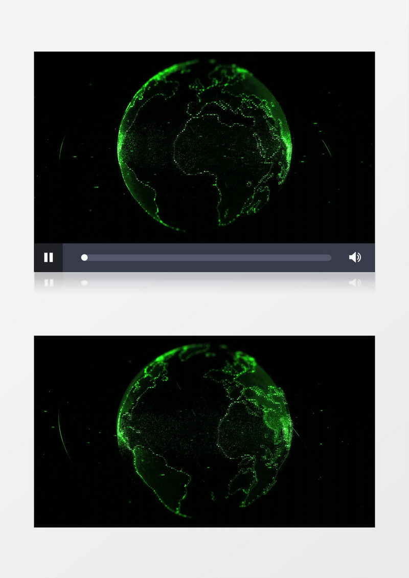 绿色地球旋转科技背景视频