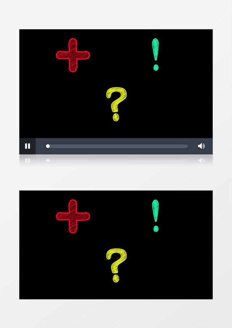 手绘信号标志元素动画视频素材