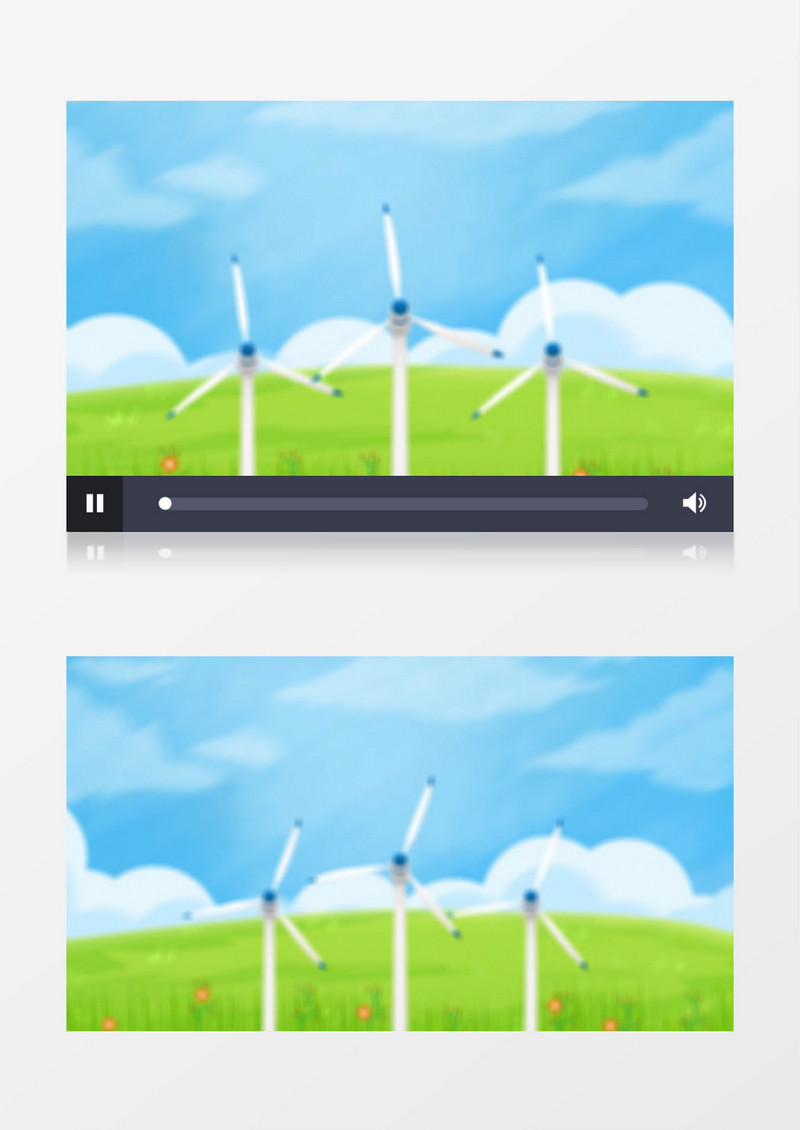 大风车节能环保减排背景视频