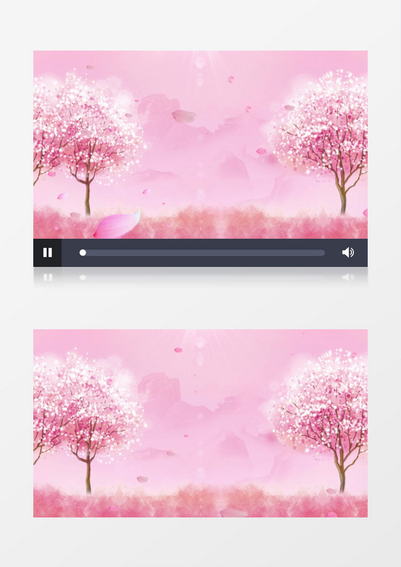 粉色古风雅韵中国风桃花背景视频