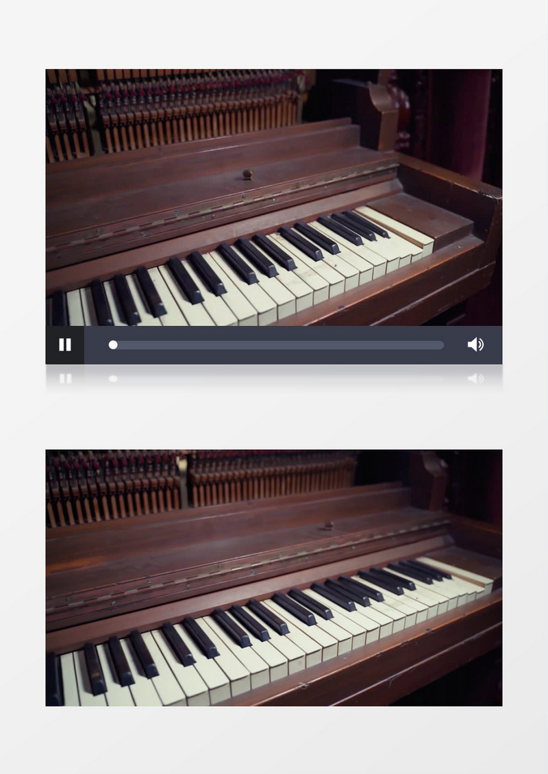 高清实拍古老的钢琴实拍视频素材