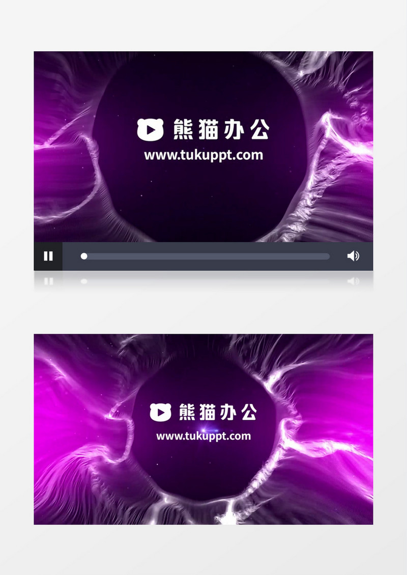 紫色酷炫粒子Logo片头PR视频模板