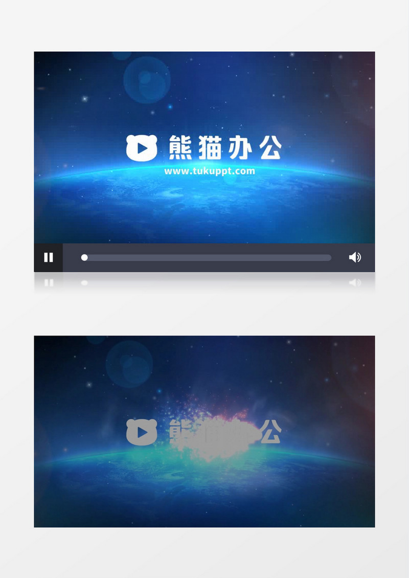 蓝色宇宙星空科技logo宣传标志展示会声会影模板