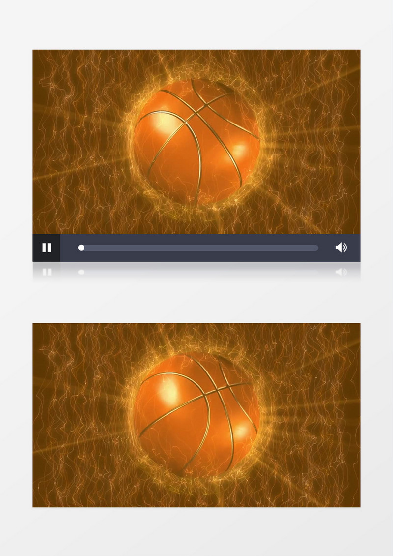 光线缠绕旋转的篮球背景视频素材
