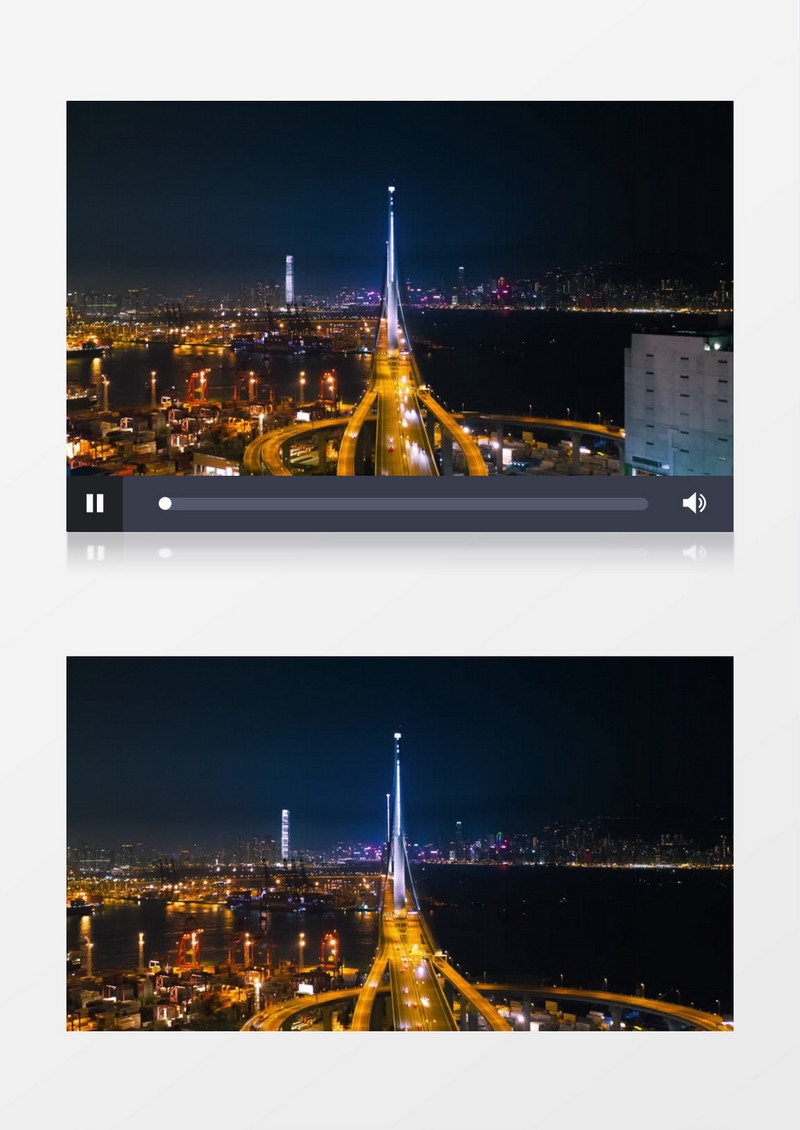 延时拍摄城市的夜景和交通实拍视频素材