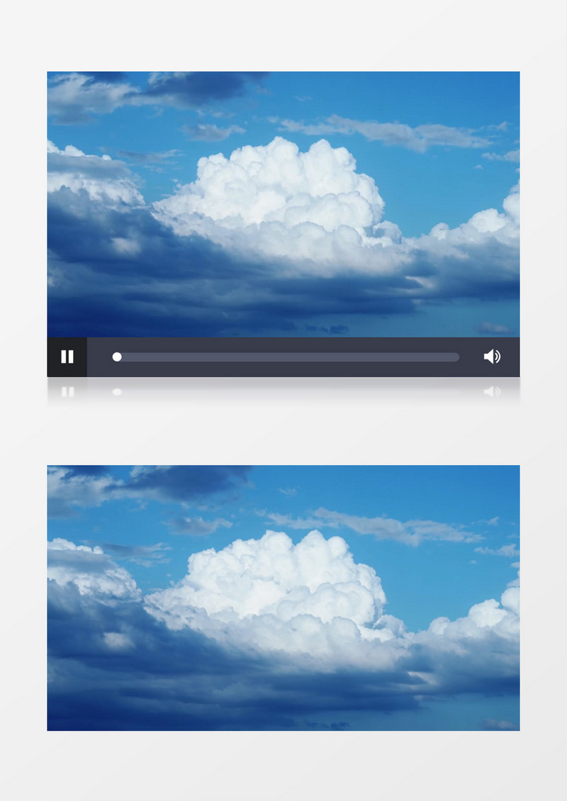 蓝天下不断舒展的白云实拍视频素材