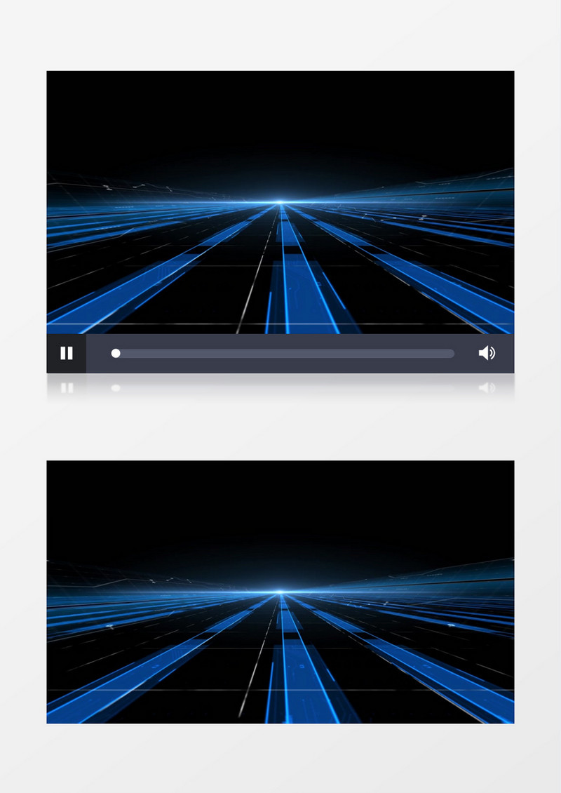 蓝色科技三维感背景视频素材有音乐