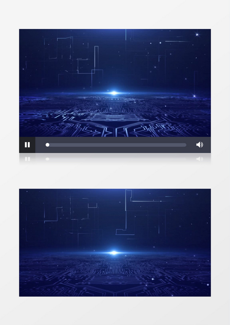 蓝色点线科技背景视频素材有音乐