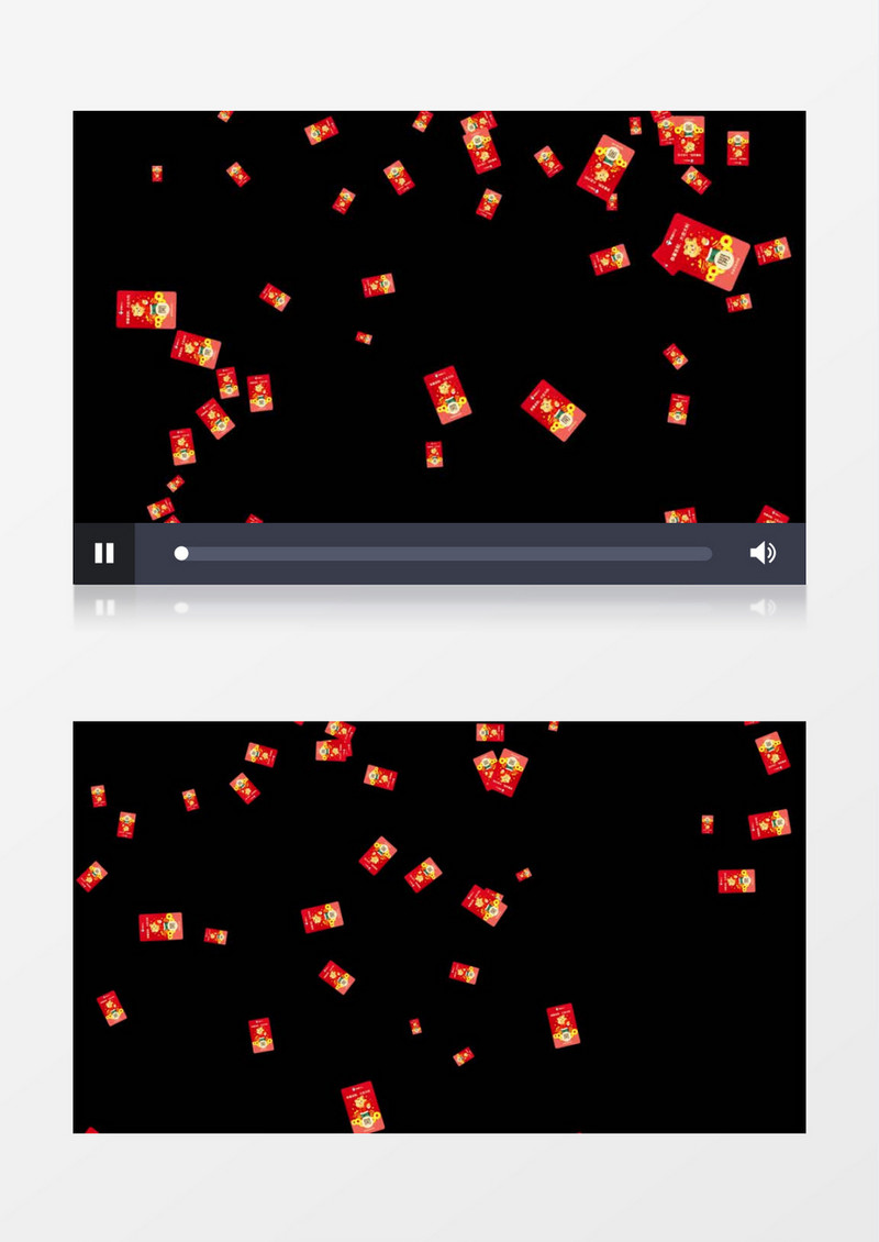 4K大红包掉落动画元素后期素材