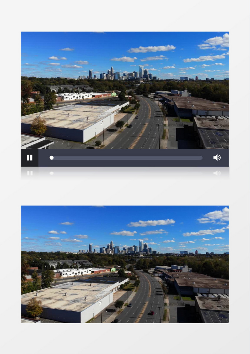 实拍城市中的建筑和道路通行状况实拍视频素材