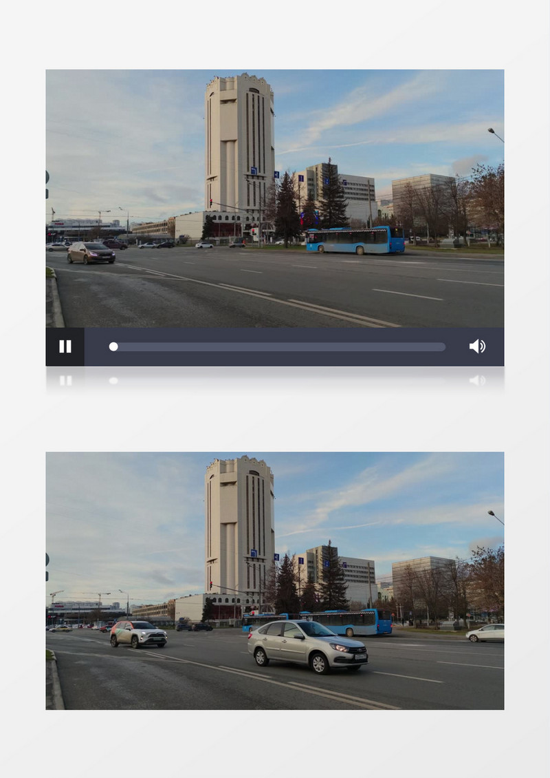延时拍摄道路的车流状况实拍视频素材