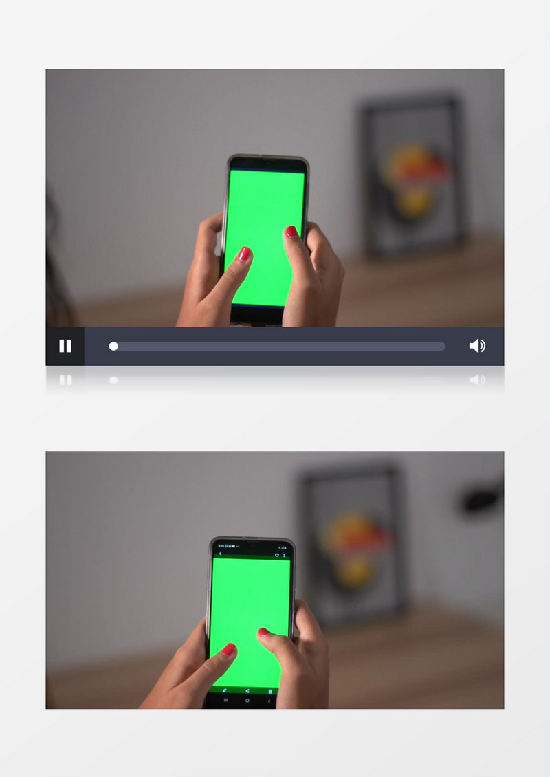 竖屏绿幕手机展示视频抠像