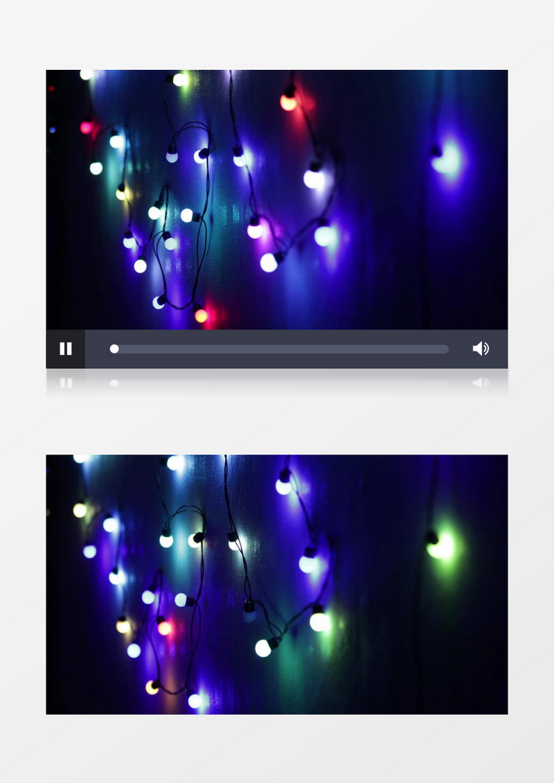 彩色的霓虹小灯在不断的闪烁实拍视频素材