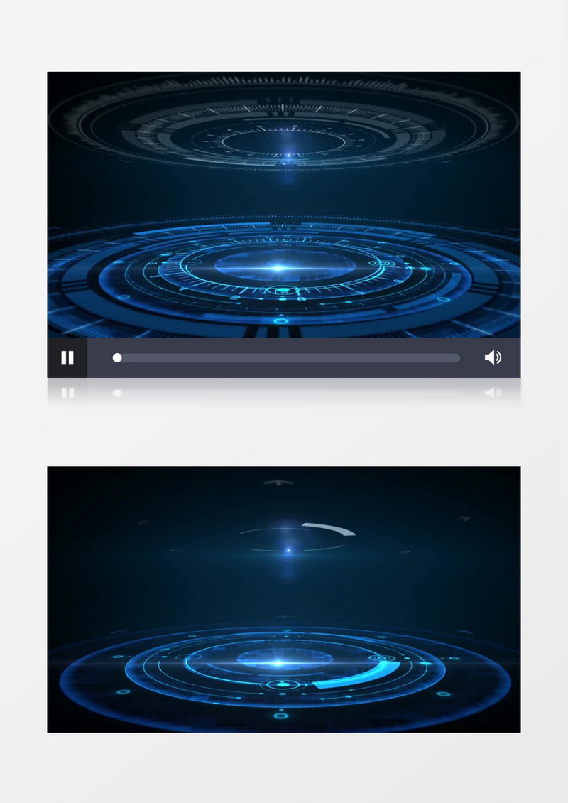 蓝色地面旋转科技背景视频素材