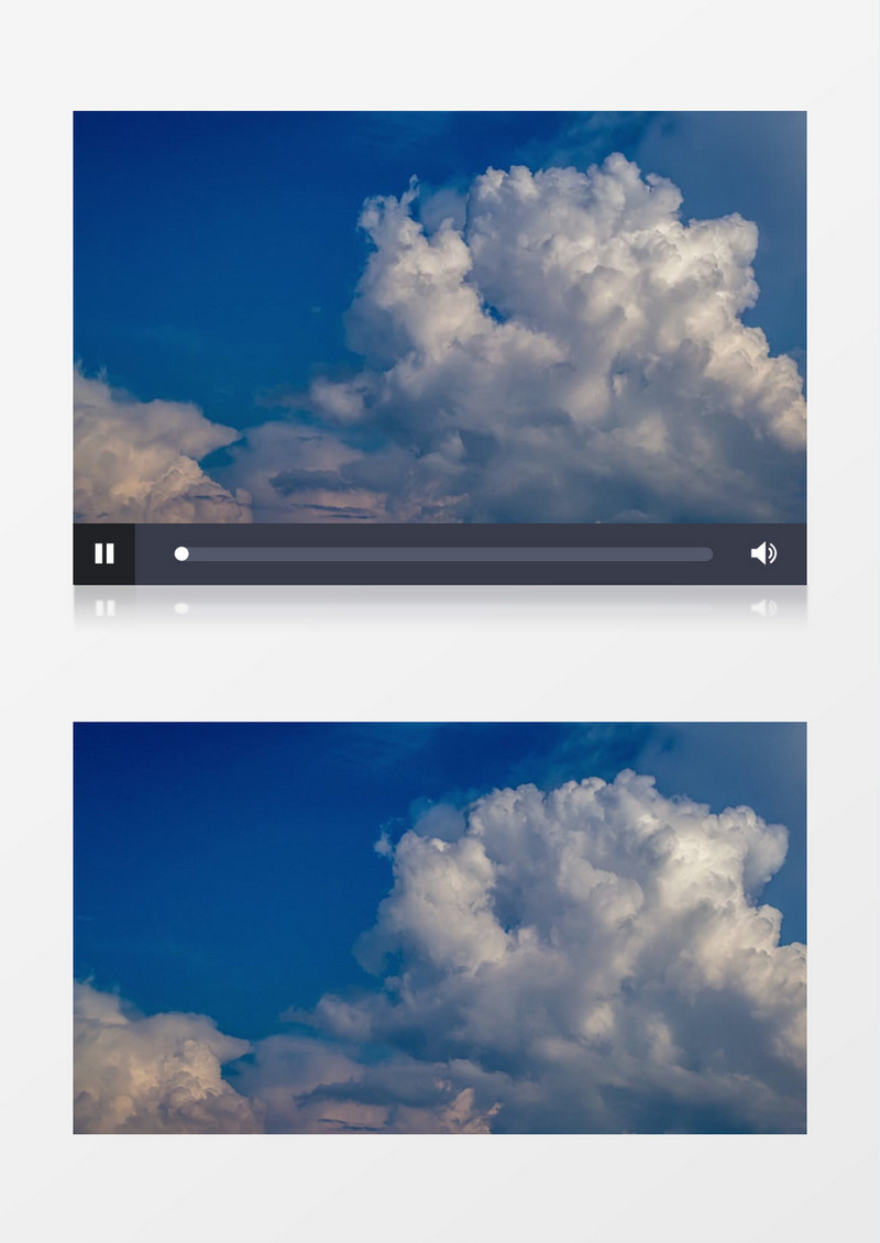 大片云朵在蓝天中翻涌实拍视频素材
