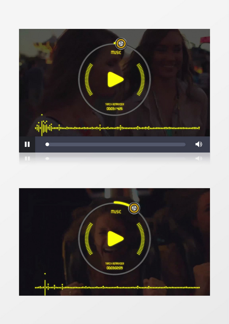 创意播放器可视化音频AE视频模板