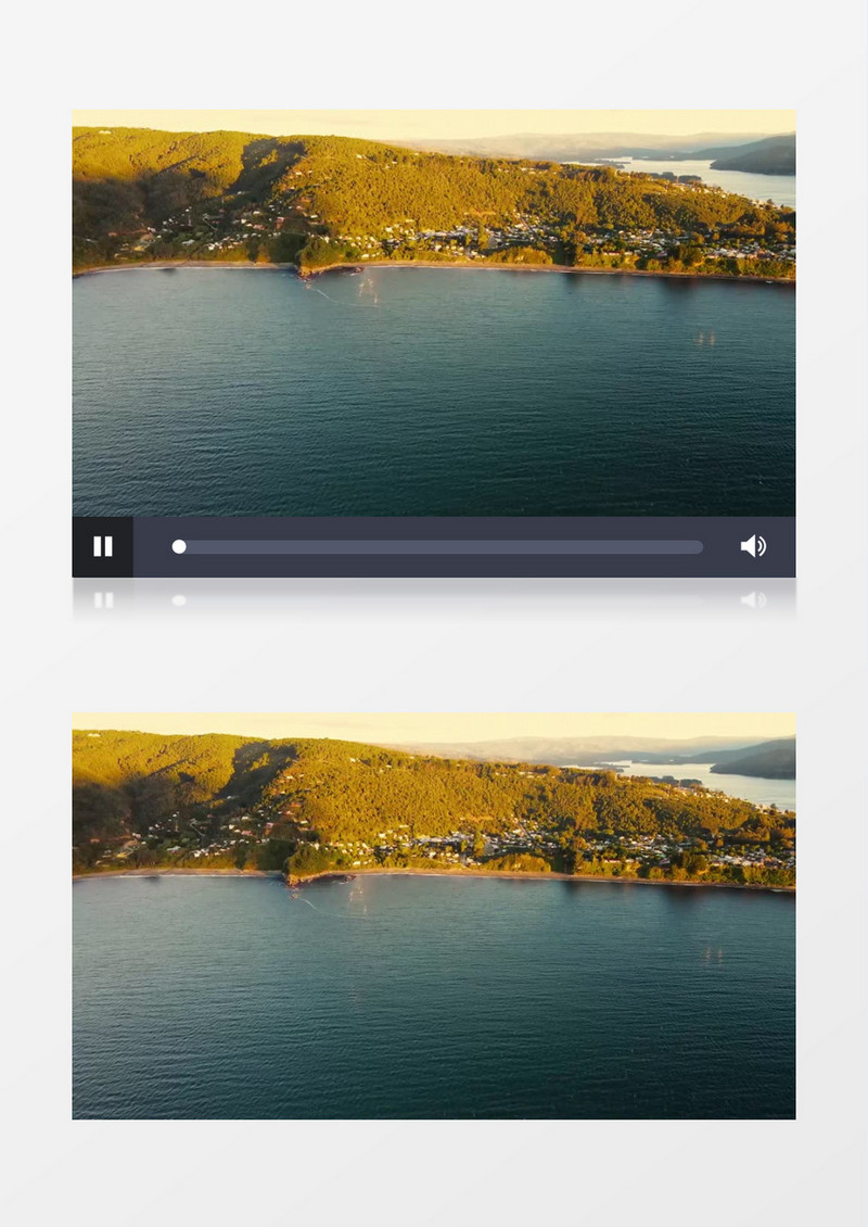 水中岛屿的自然风光实拍视频素材