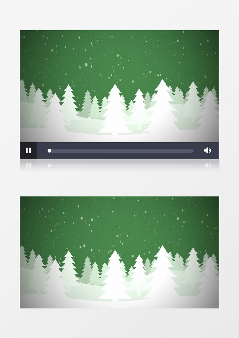 卡通缓缓飘落的雪花背景视频素材有音乐