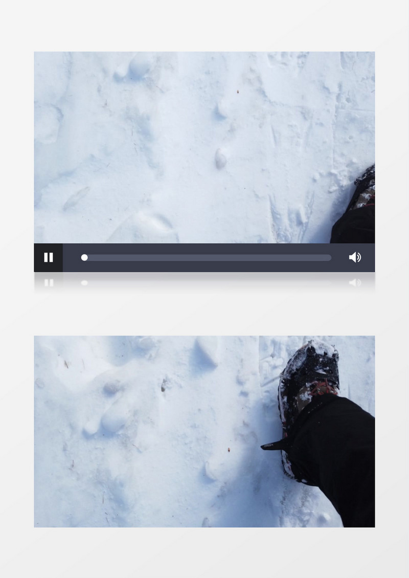 登山者走在雪地上实拍视频素材