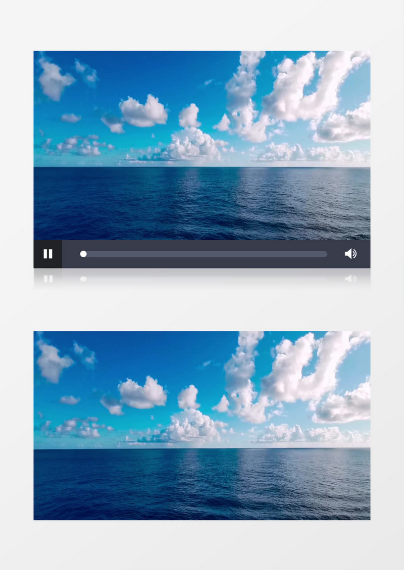 碧蓝的海水和天空实拍视频素材