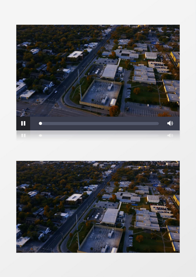航拍城市缩影实拍视频素材