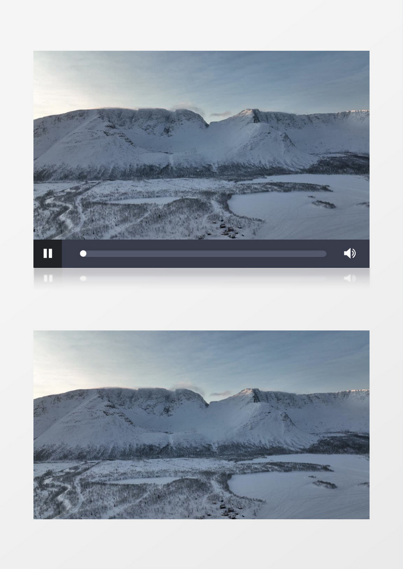 实拍冬季被大雪覆盖的丛林景色实拍视频素材