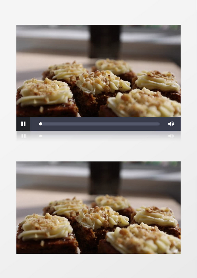 烘焙装盘的美味糕点实拍视频素材
